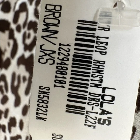 Sky Leopard Print Rhinestone Beaded Maxi Dress XS Halter Open Back Glam Y2K NWT - Picture 8 of 16